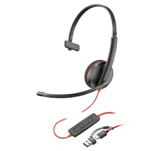 Auriculares Poly Blackwire 3210 USB-C HS + USB-C/A