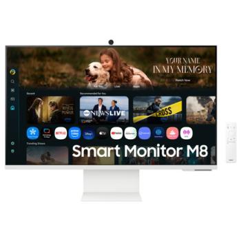 Monitor Smart Samsung 32 in Smart Vision AI Camara Web 4k 3840X2160 60HZ VA PLANO HDR10 4MS VESA100 M80F