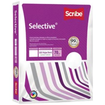 Papel Cortado Scribe Selective Oficio 99% Blancura 70gr Caja C/5000 Hojas
