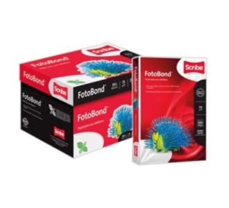 Papel Cortado Scribe Fotobond Doble Carta 95% de Blancura 75gr Caja C/2500 Hojas