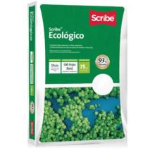 Papel Cortado Scribe Ecológico Oficio 93% de Blancura 75gr Caja C/5000 Hojas