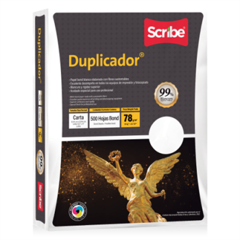 Papel Cortado Scribe Duplicador Carta 99% de Blancura 78gr Caja C/5000 Hojas