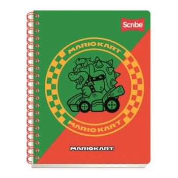 Cuaderno Profesional Scribe Mario Bros Raya Espiral Doble 100 Hojas