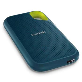 Disco Duro de Estado Solido (SSD) Externo SanDisk Extreme Portable 2TB USB C 3.2 Azul Verde 
