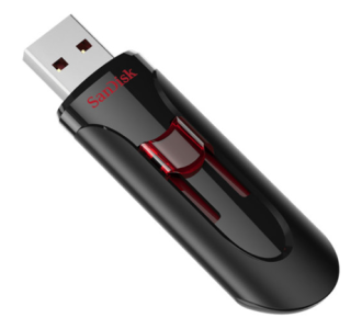 Memoria USB SanDisk Cruzer Glide 64GB USB 3.0 Negro Rojo