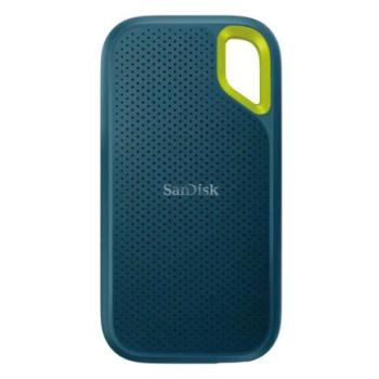 Disco Duro de Estado Solido (SSD) Externo SanDisk Extreme Portable 2TB USB C 3.2 Azul Verde 