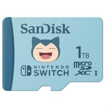 Memoria SanDisk Pokemon Snorlax MicroSDXC UHS-I de 1TB para Nintendo Switch Color Azul