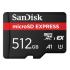 Memoria Micro SD SanDisk Micro SDXC Express Card Up to read 880MB/s Read Speed/ Up to 650MB/s Write Speed 512GB