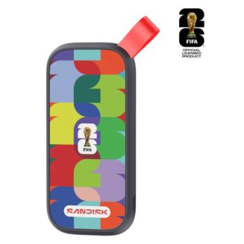 Unidad de Estado Sólido SSD portátil SanDisk Edición para la Copa Mundial de la FIFA 2026 - 1TB USB A y C Gen 3.2