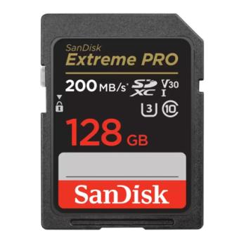 Memoria SD SanDisk Extreme Pro SDXC UHS-I 128GB 200MBs Clase 10 V30 4K