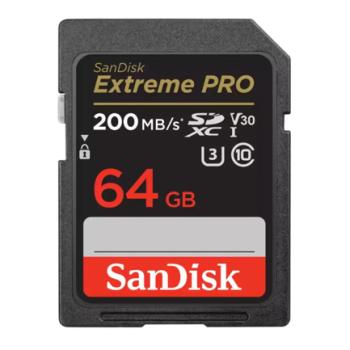 Memoria SD SanDisk Extreme Pro SDXC UHS-I 64GB 200MBs Clase 10 V30 4K