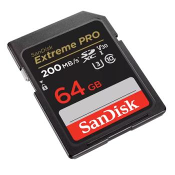 Memoria SD SanDisk Extreme Pro SDXC UHS-I 64GB 200MBs Clase 10 V30 4K