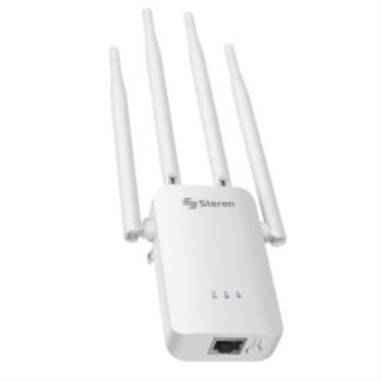 Router Steren Wi-Fi 300 Mbps 2.4 GHz Hasta 30m de Cobertura 4 Antenas Color Blanco