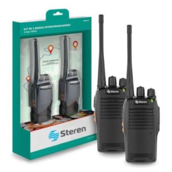 Kit Radio Steren RAD-010 2 Radios de 2 Vías Amateur 3W Color Negro