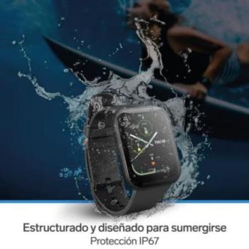 Smart Watch Steren Fitness/Sport Bluetooth IP67 Pantalla Touch de 4.3 cm Color Negro