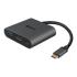 Adaptador Steren USB-C a HDMI/USB 3.0/USB-C Color Negro