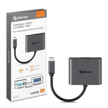 Adaptador Steren USB C a HDMI Dual