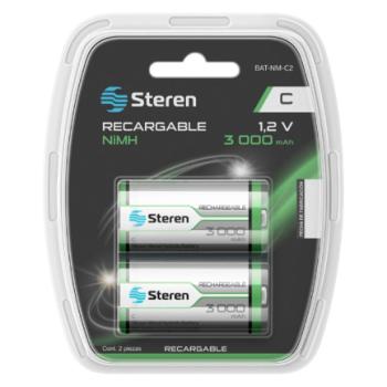 Paquete de Baterías Steren NIMH Recargables USB-C 1.2Vcc 3000mAh