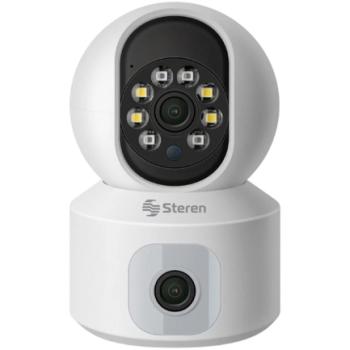 Cámara de Seguridad Doble Lente 2MP/VGA 92° WiFi con Detección de Movimiento