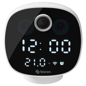 Cámara Steren con Reloj Digital 2MP/VGA FHD 1080p/VGA15 FPS 90° WiFi
