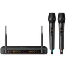 SISTEMA STEREN DE 2 MICROFONOS INALAMBRICOS UHF C/SELEC AUTO DE