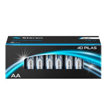 40 PILAS STEREN ALCALINAS TIPO AA 1.5V