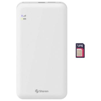 Router Steren WiFi Portátil 4G 2.4GHz/5Ghz Desbloqueado con SIM Incluida 