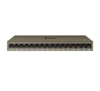 Switch Steren Gigabit Ethernet de 16 Puertos Full Duplex Color Gris