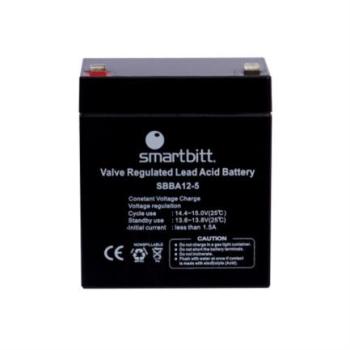 Batería Smartbitt Plomo-Ácido 12V 5Ah Color Negro