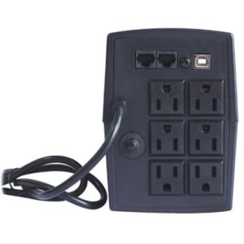 UPS Smartbitt Smart Interactive SBNB1000USB 1000VA/500 Watts 6 Contactos Protección de Línea Telefónica RJ-1 Puerto USB