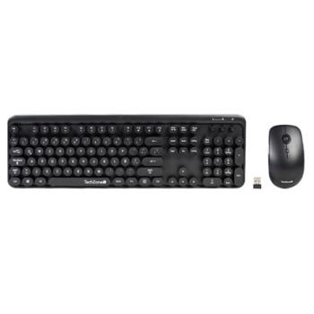 KIT TECHZONE INALÁMBRICO NIFTY MOUSE Y TECLADO ESTILO RETRO MOUSE 800 1200 600 DPI 4 BOTONES