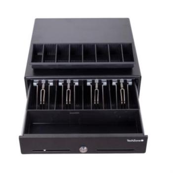 Cajón de Dinero TechZone TZBE4B8M90 Capacidad para 4 Billetes 8 Monedas