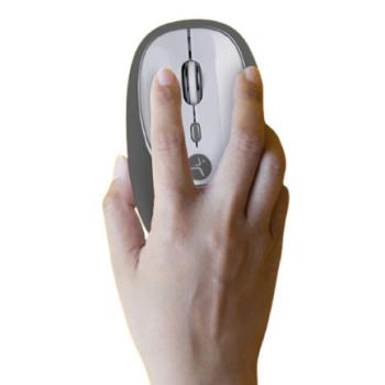 Mouse Inalámbrico TechZone Jelly Mate Grey de ABS Silicón 3 Botones 1200 DPI con Batería AAA incluida Gris
