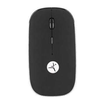 MOUSE  TECHZONE RECARGABLE NEGRO CON NANO RECEPTOR TIPO C Y USB A MOUSE PAD INCLUÍDO