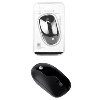 Mouse Inalambrico TechZone Negro Recargable Wireless