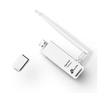 Adaptador Wi-Fi USB TP-Link TL-WN722N N150 150Mbps 2.4GHz Antena Desmontable 4dBi