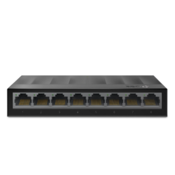 Switch para escritorio Tp-link de 8 Puertos RJ45 10/100/1000Mbps con auto-negociación con carcasa de plastico
