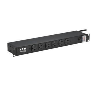 Barra de contactos TrippLite series para instalación en rack 1U 120V 15A 5-15P 12 tomacorrientes 6 adelante 6 atrás