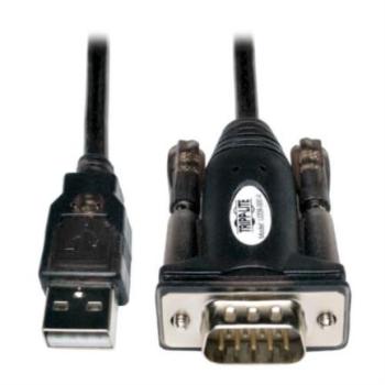 Cable Tripp Lite Adaptador USB-A a Serial RS232 (DB9) - (M/M) 1.52m Color Negro
