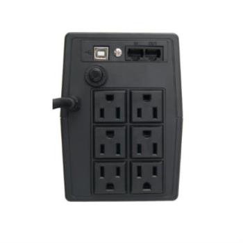 UPS VICA Óptima 500 500VA/240W 6 NEMA 5-15R 2 Reguladas Y 4 Respaldadas 3 Años WTY