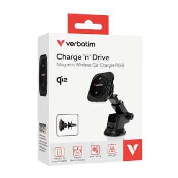 Cargador Inalambrico Verbatim Magnetico tipo C con ventilador de enfriamiento e iluminación RGB - Qi2