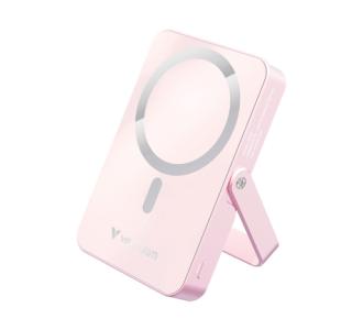 Cargador Magnetico Verbatim con carga inalámbrica de vidrio con soporte de 10 000 mah - Rosa