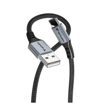 Cable Verbatim Cable USB-A a USB-C 18W para sincronización y carga - Negro