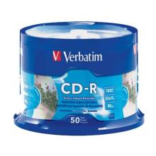 Disco VERBATIM CD-R 52X 80MIN 700MB Imprimible Plata C/50