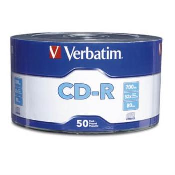 Disco Compacto Verbatim CD-R 80MIN/700MB 52X Torre 50 Unidades