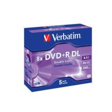 DVD+R Verbatim DL 8.5GB 8X Caja C/5 Pzas