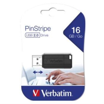 Memoria USB Verbatim Unidad PinStripe 16 GB Color Negro