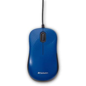 Mouse Verbatim Silent Corded Óptico Color Azul