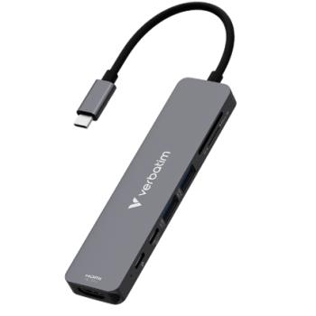 Hub Verbatim Multipuerto USB-C - 7 puertos 100W
