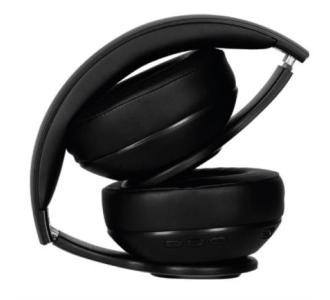 Diadema Vorago HPB-350 Bluetooth/3.5mm/TF/FM 12h Manos Libres Plegables Luz Blanca Alcance 10m Color Negro